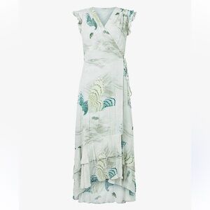 ALLSAINTS Dela Ngaru Bird Print Wrap Dress- 2